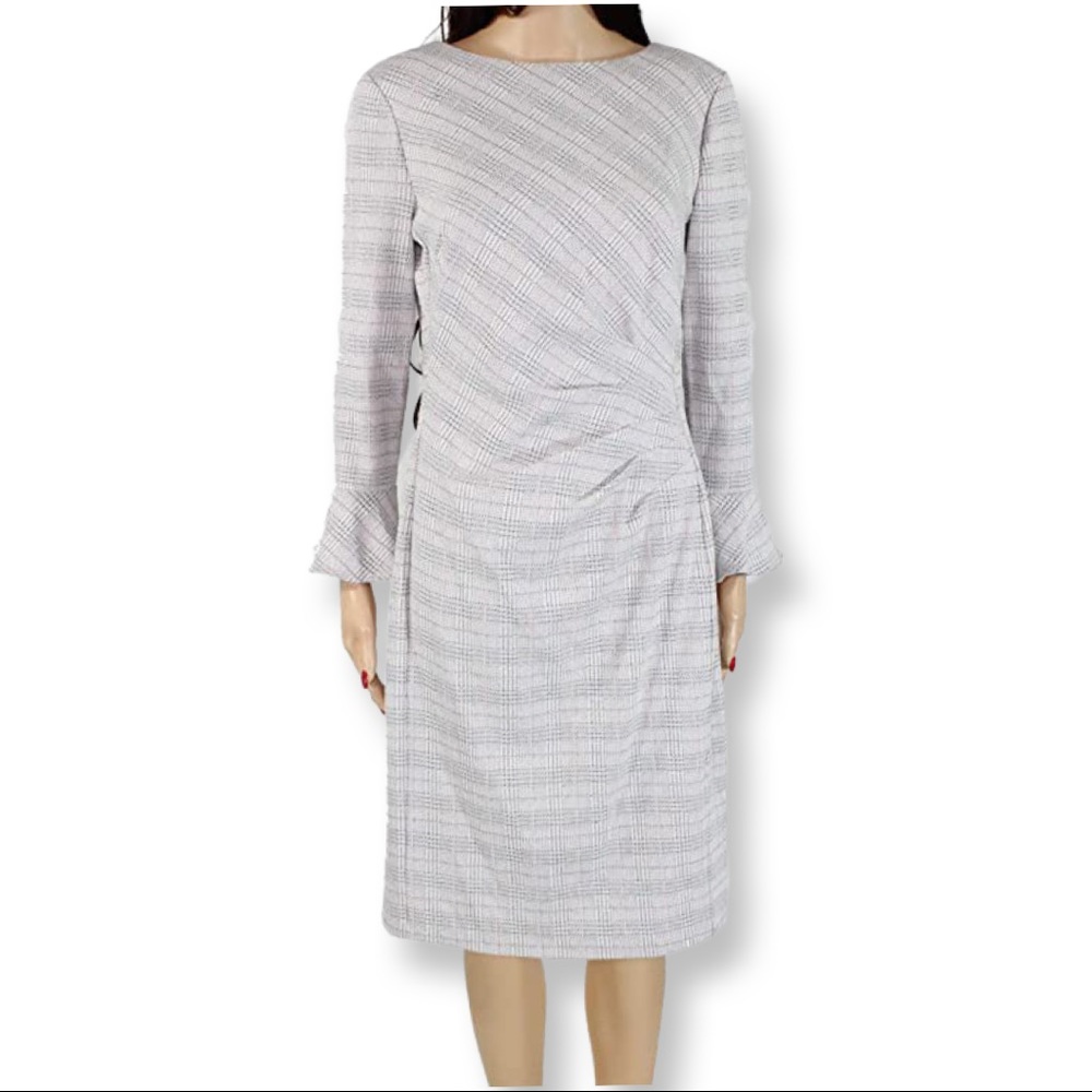 Lauren by Ralph Lauren Women's Plaid Ruched Dress